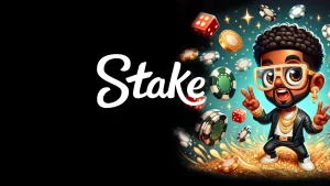 Logo of Stake.com with Drake